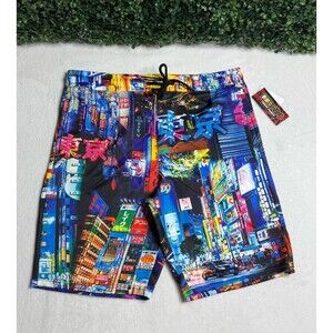 Mens L- Drill Clothing Co. Fresh Prints of Tokyo Graphic Shorts NWT